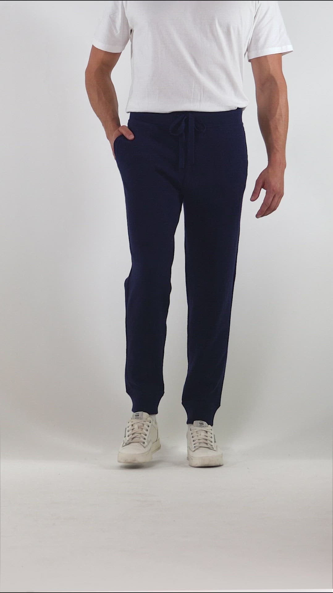 Kaschmir Hose marineblau