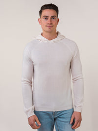 Körperbetonter Kapuzenpullover Creme