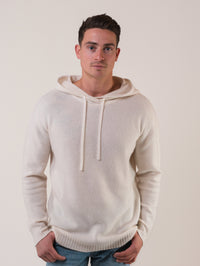 Lockerer Kapuzenpullover Creme